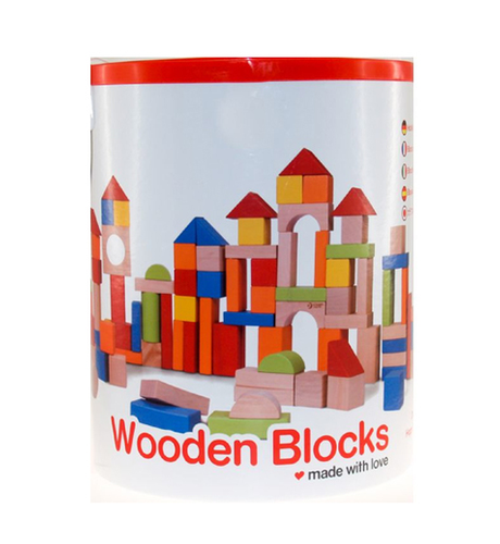 Baby First Wooden Blocks 100 Pcs - PLAY-Educational : Kids Clothing NZ ...