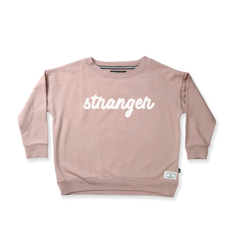 Hello Stranger Stranger Slouch Crew - Rose Smoke