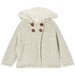Milky Hooded Baby Knit Jacket - Natural Fleck
