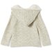 Milky Hooded Baby Knit Jacket - Natural Fleck