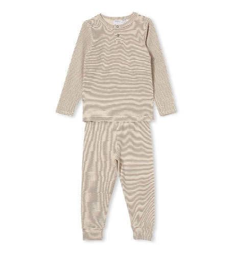 Milky Oatmeal Stripe PJ's