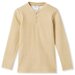 Milky Sand Stripe Rib Henley - Sand