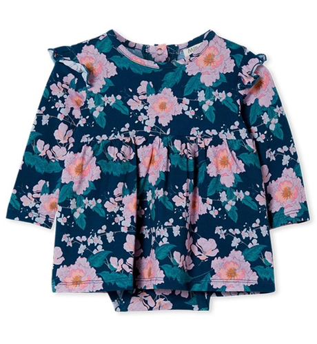 Milky Bloom Baby Dress - Moroccan Blue