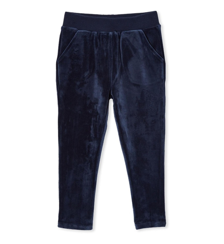 Milky Velour Track Pant - Midnight Blue