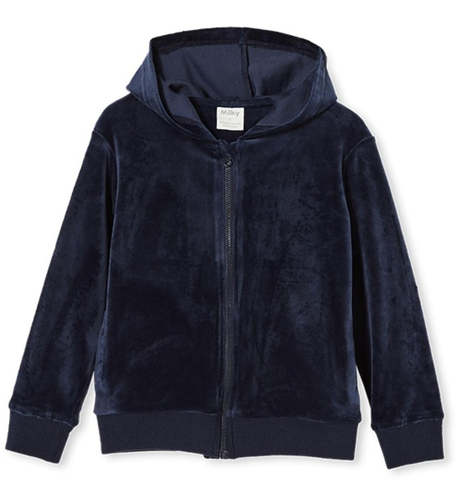 Milky Velour Jacket - Midnight Blue
