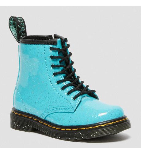 Dr Martens Toddler1460 Lace Up Cosmic Glitter - Turquoise