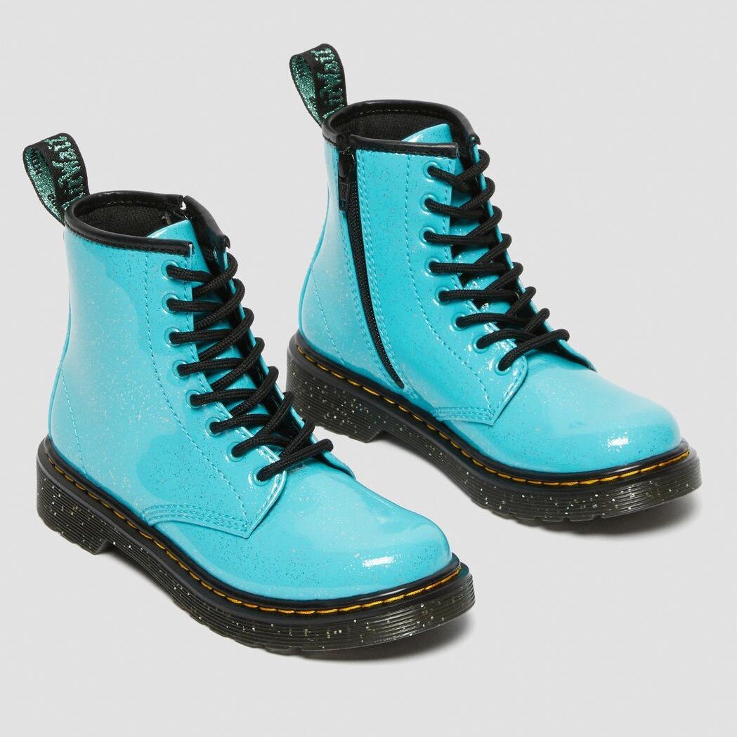 Knooppunt Doodt niettemin Dr Martens Junior 1460 Glitter Lace Boot - Turquoise Blue - FOOTWEAR-Boots  : Kids Clothing NZ : Shop Online : Kid Republic - Dr Martens