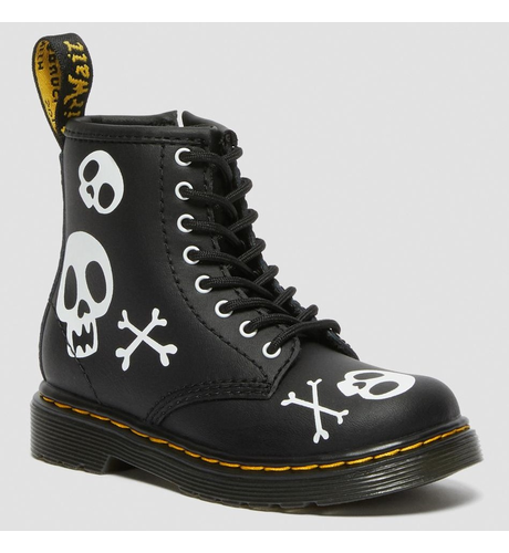 Dr Martens Toddler Lace-Up Boots - Skull & Bones