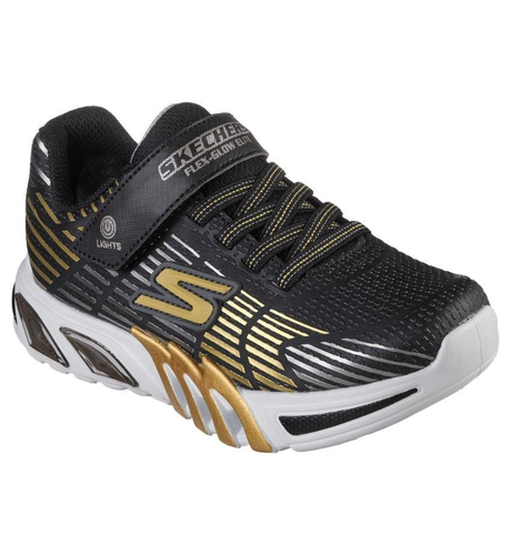 Skechers Kids Flex-Glow Elite - Black/Gold