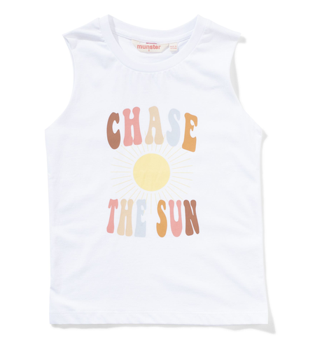 Missie Munster Follow The Sun Singlet - White