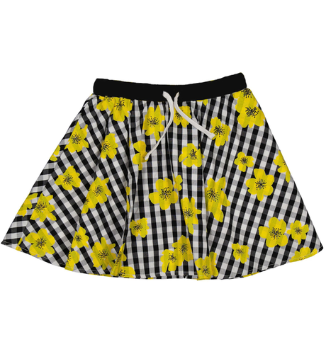 Kissed By Radicool Floral Gingham Skirt