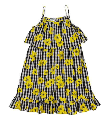 Kissed By Radicool Floral Gingham Zaza Dress