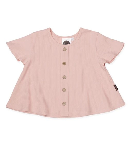 Kapow Shell Pink Rib Swing T-shirt