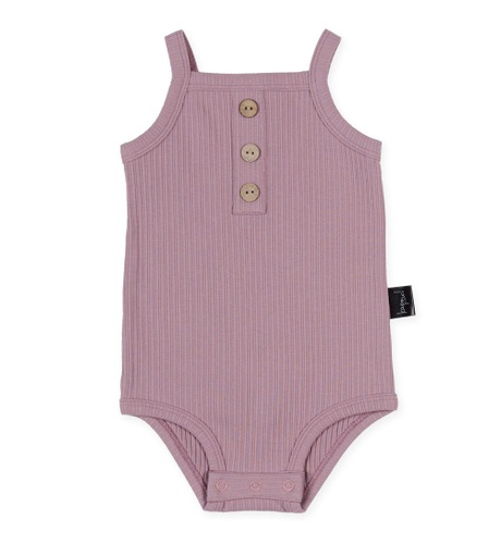 Kapow Lilac Rib Singlet Bodysuit