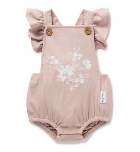 Aster & Oak Mauve Floral Playsuit - Burnished Lilac