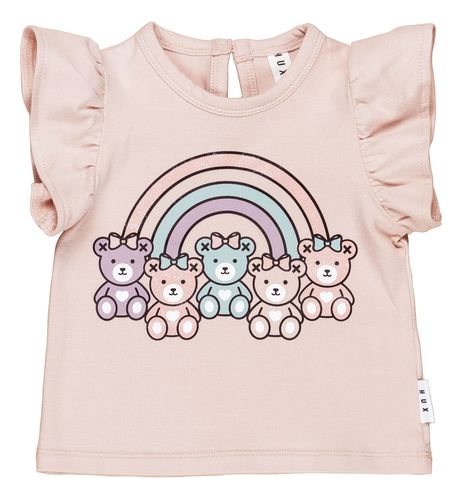 Huxbaby Rainbow Bears Frill T-Shirt