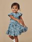 Huxbaby Teal Daisy Ruffle Pinafore