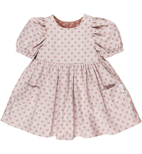 Huxbaby Daisy Reversible Puff Sleeve Dress