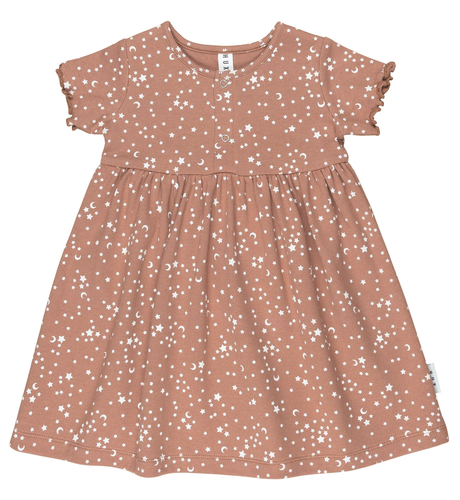 Huxbaby Starry Short Sleeve Rib Dress