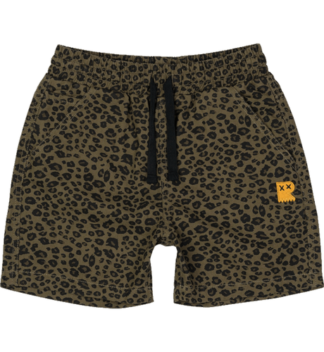 Rock Your Kid Khaki Leopard Shorts