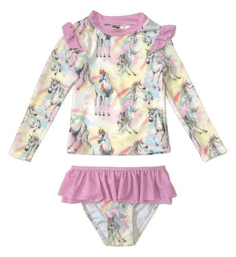 Rock Your Kid Sorbet Unicorn Lined L/S Rashie Set