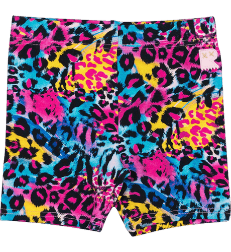 Rock Your Kid Blue Miami Leopard Bike Shorts