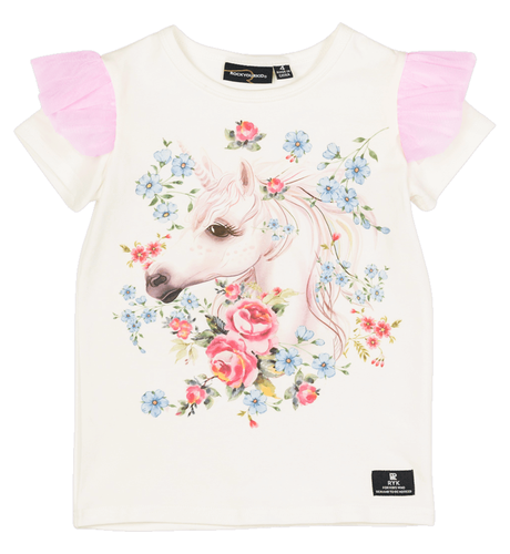 Rock Your Kid Unicorn Lullaby Frilled S/S T-Shirt