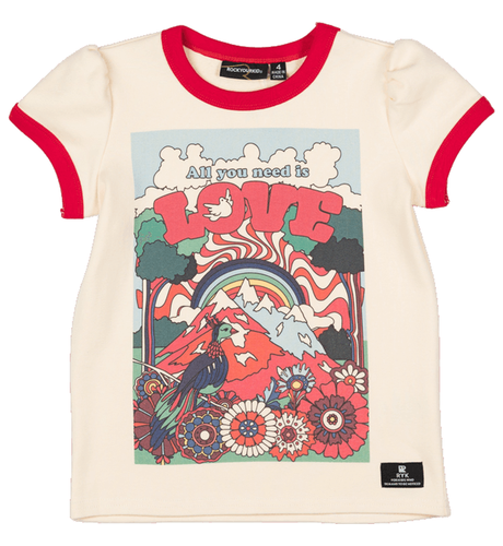 Rock Your Kid Love S/S Ringer T-Shirt