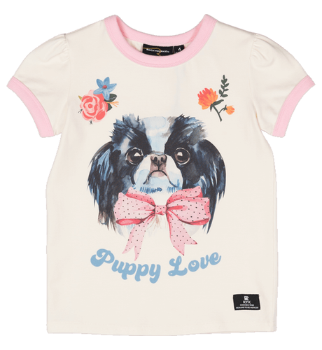 Rock Your Kid Puppy Love S/S Ringer T-Shirt