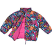 Rock Your Kid Lined Blue Miami Leopard Puff Padded Jacket
