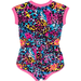 Rock Your Kid Blue Miami Leopard Romper