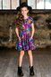 Rock Your Kid Blue Miami Leopard S/S Waisted Dress