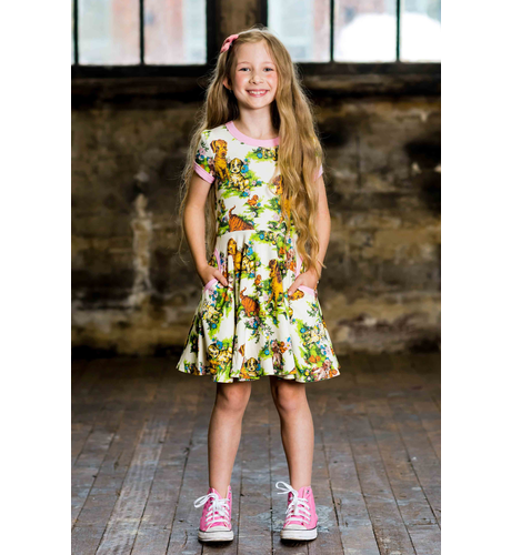Rock Your Kid Country Life S/S Ringer Waisted Dress