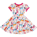 Rock Your Kid Parade S/S Ringer Waisted Dress