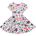 Rock Your Kid Pups S/S Ringer Waisted Dress