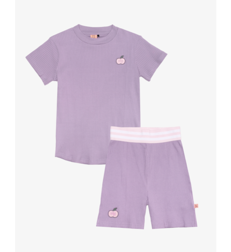 The Girl Club Lilac Cotton Rib Summer PJs