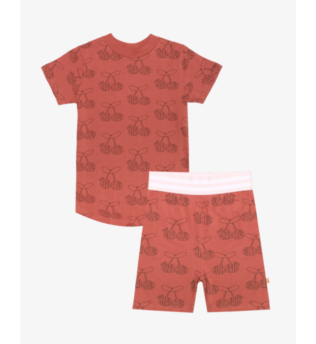 The Girl Club TGC Cherry Repeat Summer PJs - Sangria