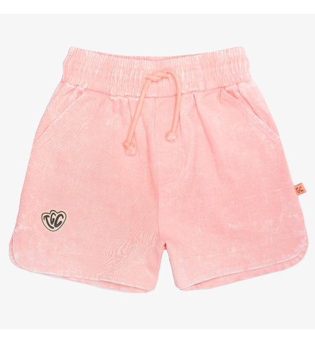 The Girl Club Sherbet Pink Simple Denim Shorts