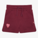 The Girl Club Dark Plum Cotton Rib Simple Shorts