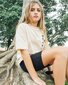 The Girl Club Black Cotton Rib Stretch Shorts