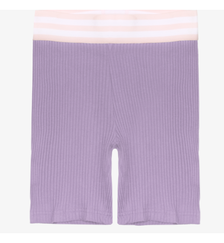 The Girl Club Lilac Cotton Rib Stretch Shorts
