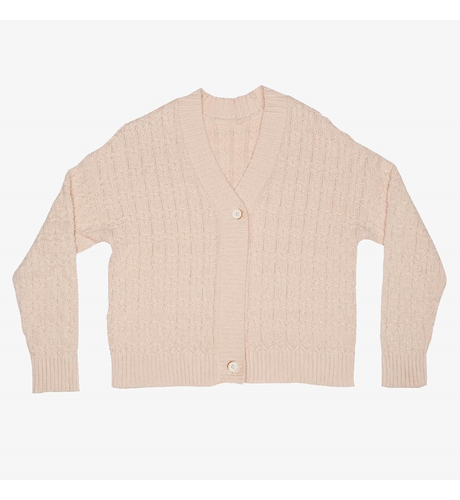 The Girl Club Lace Knit Cardigan - Cream