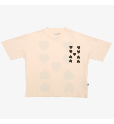 The Girl Club Nine of Hearts Relaxed Tee - Cream