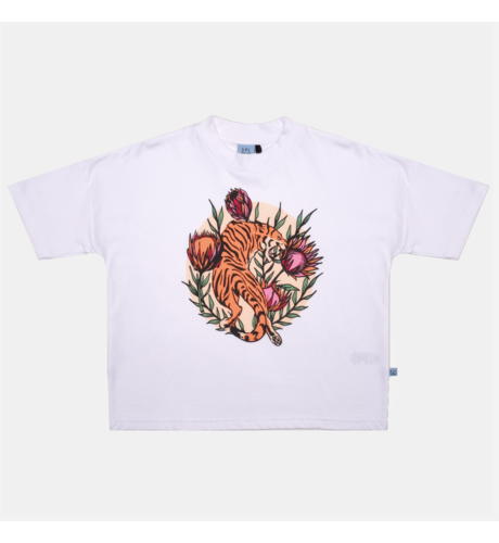 The Girl Club Queen of The Jungle Relaxed Tee - White