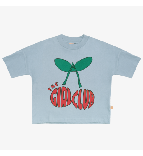 The Girl Club Cherry Relaxed Tee - Blue