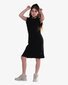 The Girl Club Black Cotton Rib Relaxed Tank Dress