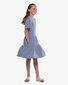 The Girl Club Blue Cotton Rib Relaxed Play Dress