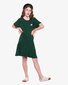 The Girl Club Deep Green Cotton Rib T-Shirt Panel Dress