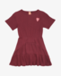 The Girl Club Dark Plum Cotton Rib T-shirt Panel Dress