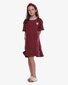 The Girl Club Dark Plum Cotton Rib T-shirt Panel Dress